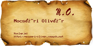 Mocsári Olivér névjegykártya