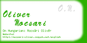 oliver mocsari business card