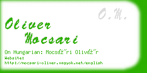 oliver mocsari business card